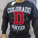 Oversize Colorado&Denver Baskılı Sweatshirt Siyah