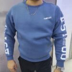 Oversize Kolları Baskılı Sweatshirt