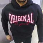 Oversize Original Baskılı Kapüşonlu Sweatshirt